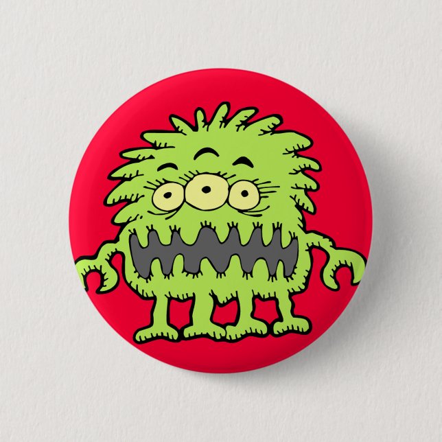 3 Eyed Mongo Monster 6 Cm Round Badge (Front)