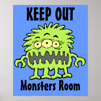 3 Eyed Mongo Monster Door Poster