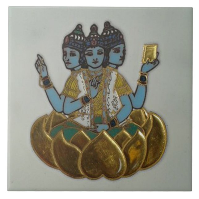 3 Faces Shiva Tile (Front)