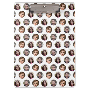 3 Family Members Photo Collage Clipboard