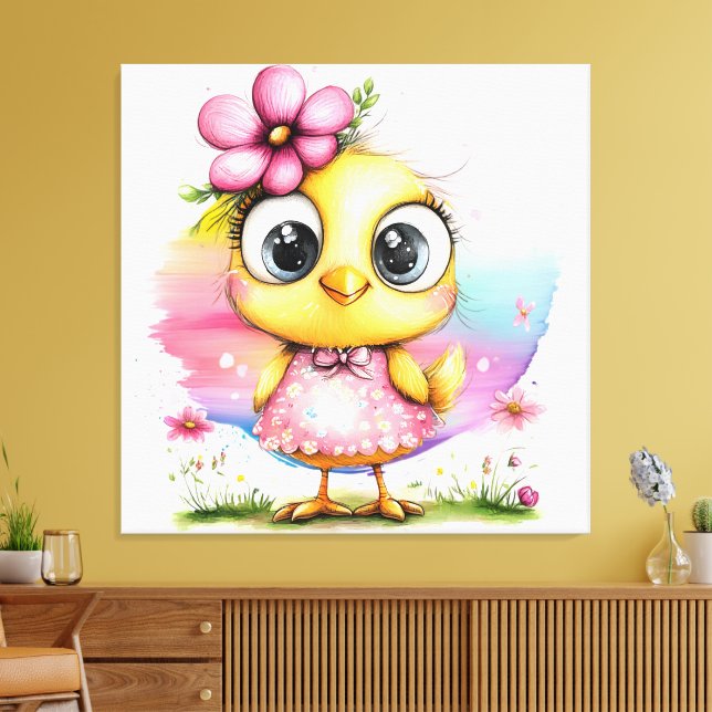 #3 Fantasy Chick Canvas Print (Insitu(LivingRoom))