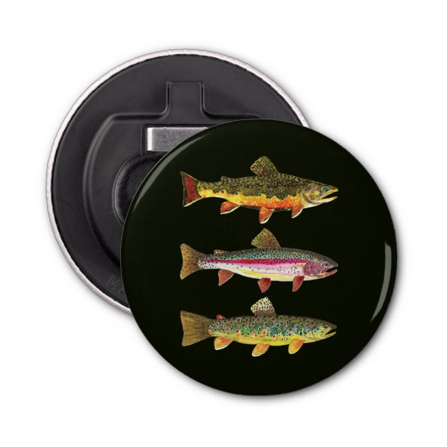 3 Fat Trout for Anglers and Ichthyologists Bottle Opener (Front)