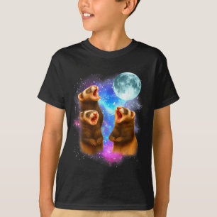3 Ferret Moon Howling Ferrets Funny For Men, Women T-Shirt