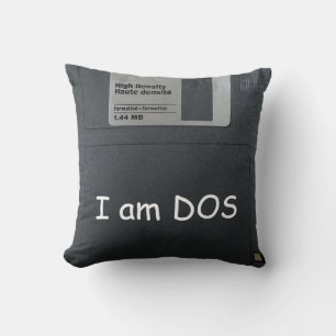 3" floppy computer disc vintage throw pillow