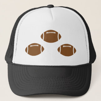 3 footballs trucker hat