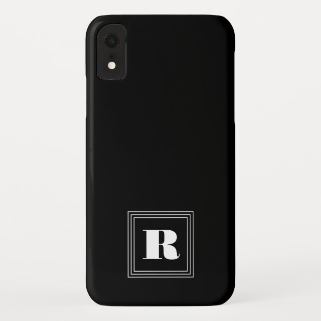 3 Frame Monogram | Black & White Case-Mate iPhone Case (Back)