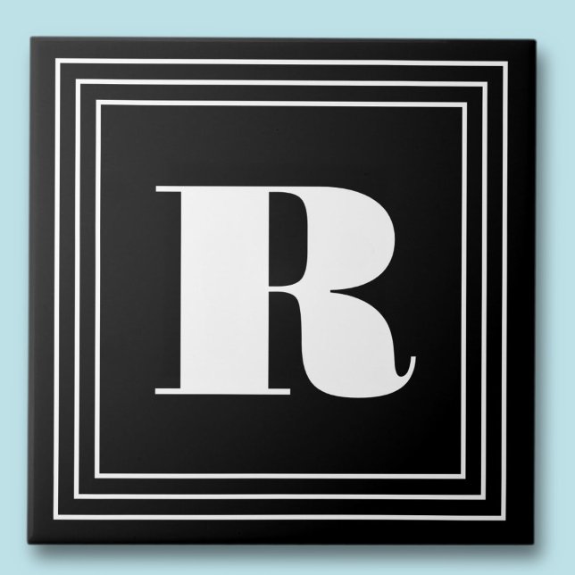 3 Frame Monogram | Black & White Tile (Creator Uploaded)