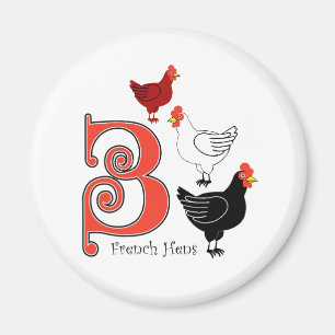 3 French Hens Magnet