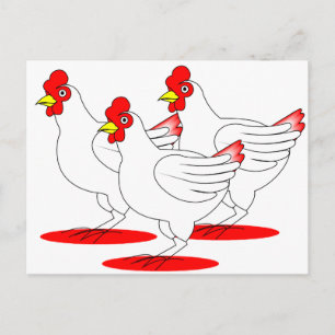 3 French Hens Postcard