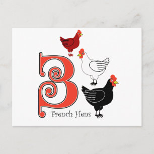 3 French Hens Postcard