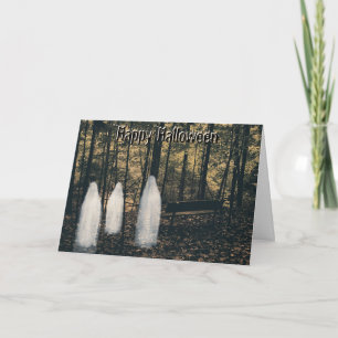 3 Ghost Halloween card with verse