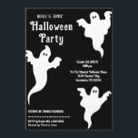 3 Ghosts Black & White Whimsical Halloween Party Invitation<br><div class="desc">Matching items available.</div>