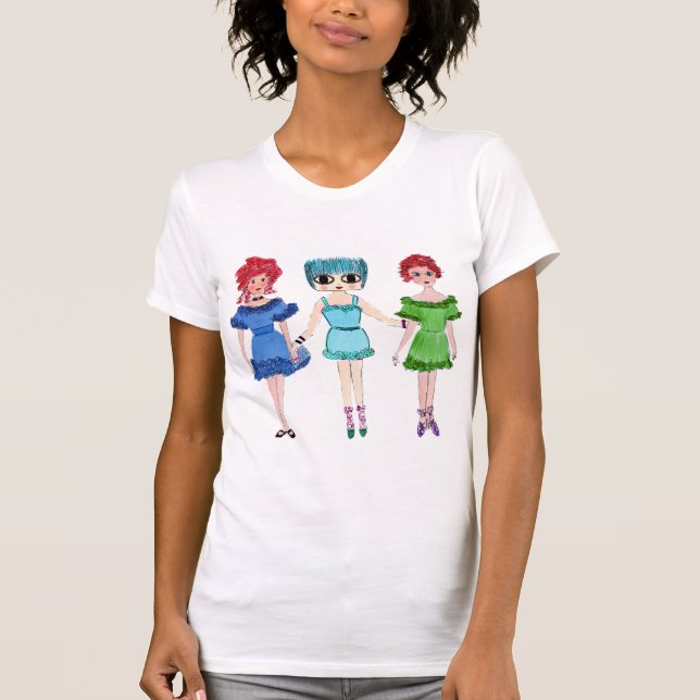 3 GIRLFRIENDS EVENING OUT T-Shirt (Front)