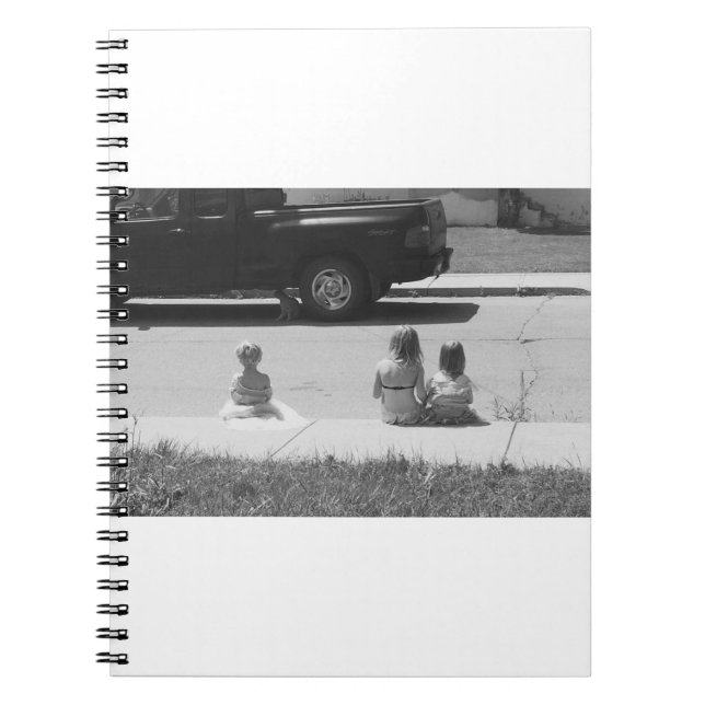 3 Girls and a Cat Spiral Photo Notebook (Front)