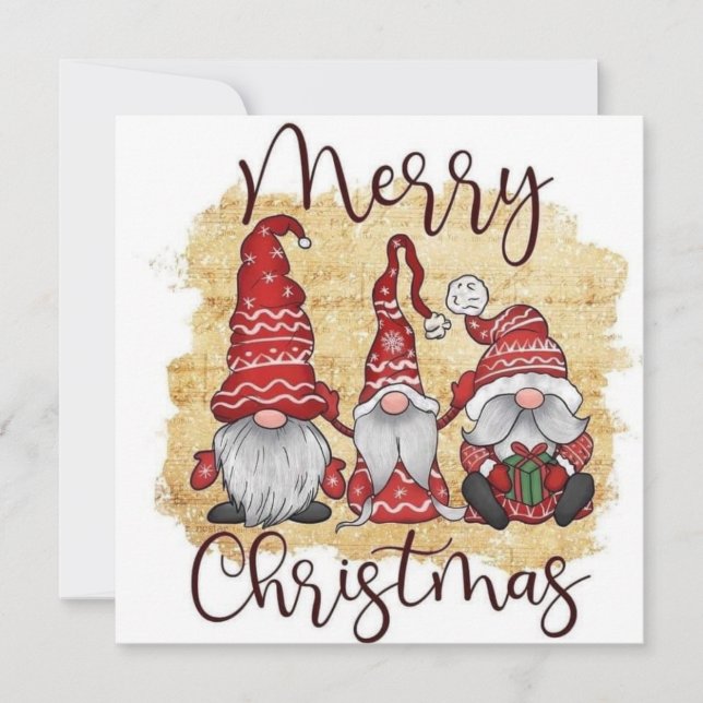 3 gnomes Greeting Card (Front)