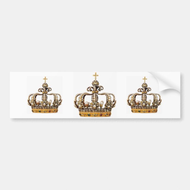 3 Golden Crowns Bumper Sticker (Front)