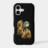 3 Golden Doodle Dogs Howling at the Moon Cute dogs