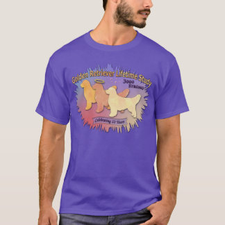 3 Golden Stars - purple banner dark colours T-Shirt