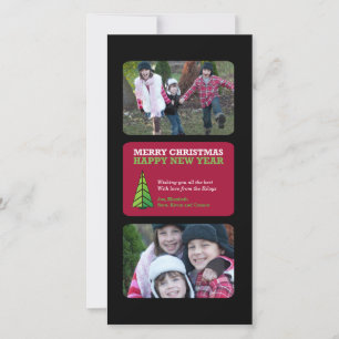 3 Grid Christmas/New Year Photo Card