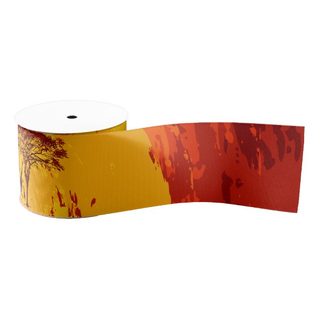 3" Grosgrain Ribbon African Safari Giraffe Sun (Spool)