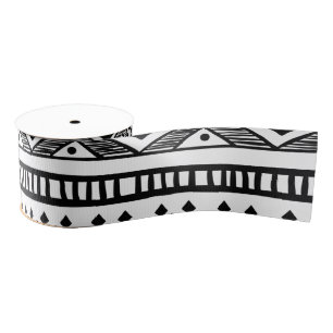 3" Grosgrain Ribbon Boho Buffalo Tribal Pattern Bo