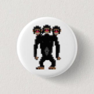 3-headed-monkey 3 cm round badge