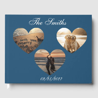 3 hearts guest book