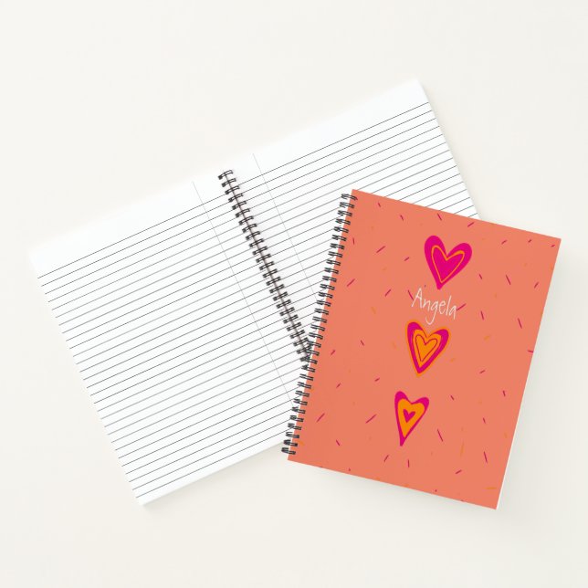 3 Hearts Notebook Customisable (Inside)