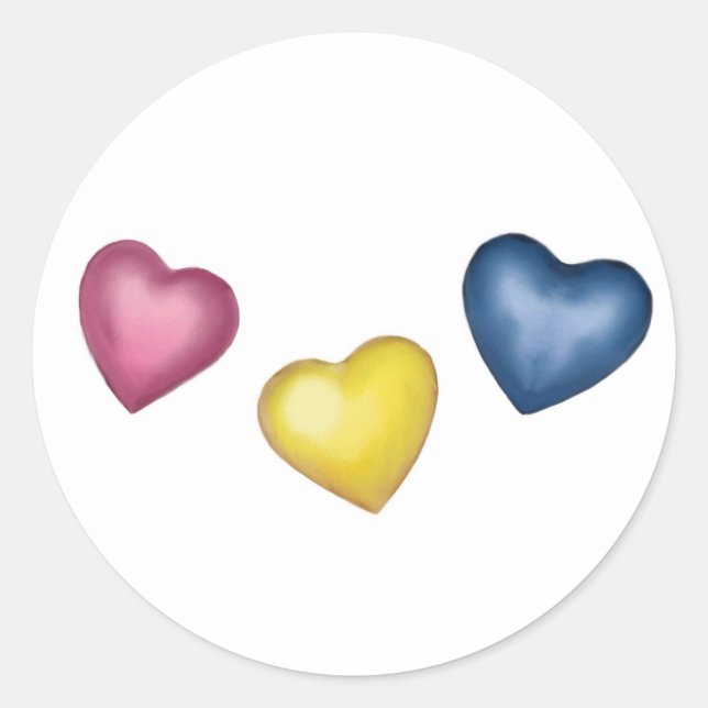 3 Hearts Stickers (Front)