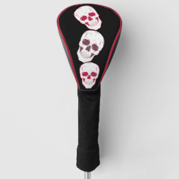 3 High Skulls Golf Head Cover