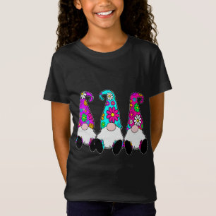 3 Hippie Gnomes Daisy Flower Hat Retro Peace Groov T-Shirt