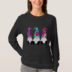 3 Hippie Gnomes Daisy Flower Hat Retro Peace Groov T-Shirt