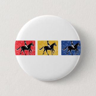3-Horse-Riders 6 Cm Round Badge