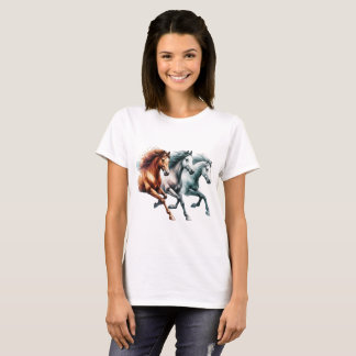3 horses, Horses Western, cowboy cowgirl T-Shirt