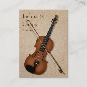 3-Illusion Violin & Bow Professional Musician's Business Card