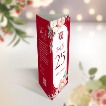 3 in 1 Table number, Menu & thank you card