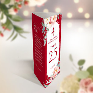 3 in 1 Table number, Menu & thank you card