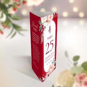 3 in 1 Table number, Menu & thank you card