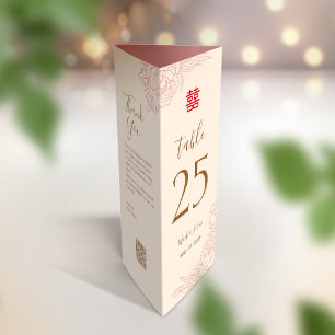 3 in 1 Table number, Menu & thank you card