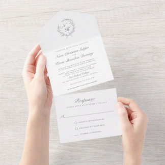 3 in 1 wedding invtiation all in one invitation