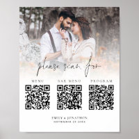 3 in One Qr Code Menu Bar Program Photo Wedding