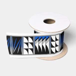 3 Inch Blessed Feathers in Blue Satin Ribbon