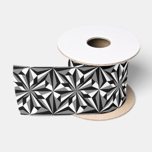 3 Inch Desert Flowers in Grey Satin Ribbon