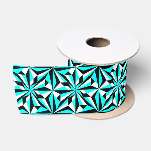 3 Inch Desert Flowers in Turquoise Satin Ribbon