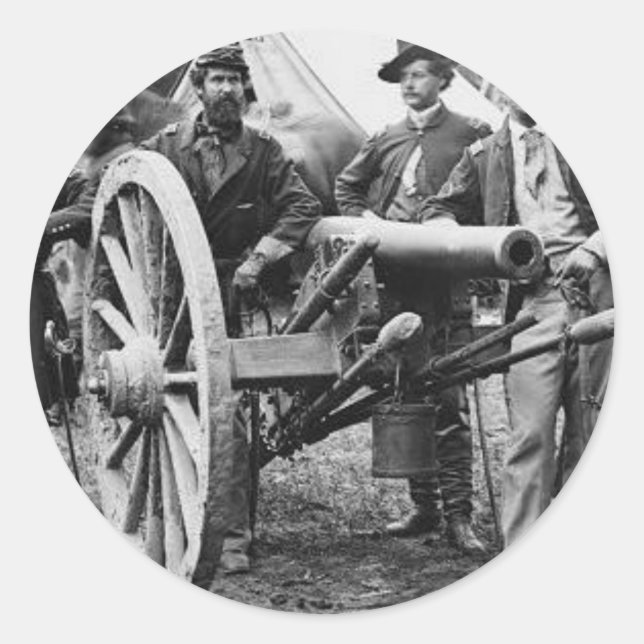3 inch Ord Rifle Cannon - Civil War Classic Round Sticker (Front)