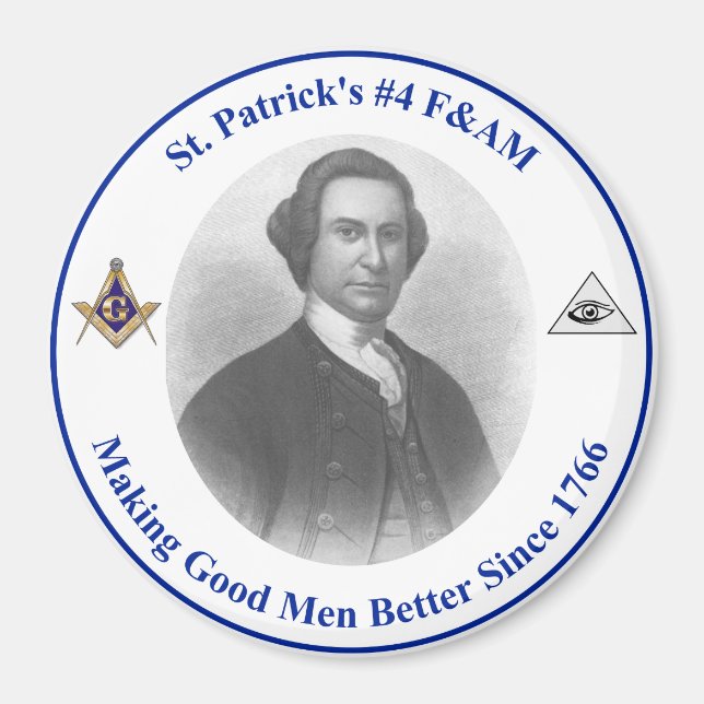 3 inch round magnet with St. Patrick's logo (Front)