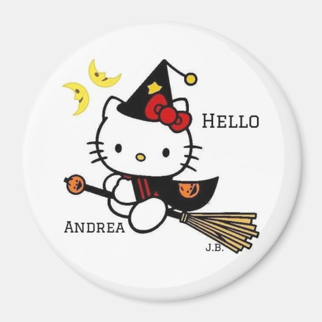 3 inch round name magnet (Front)