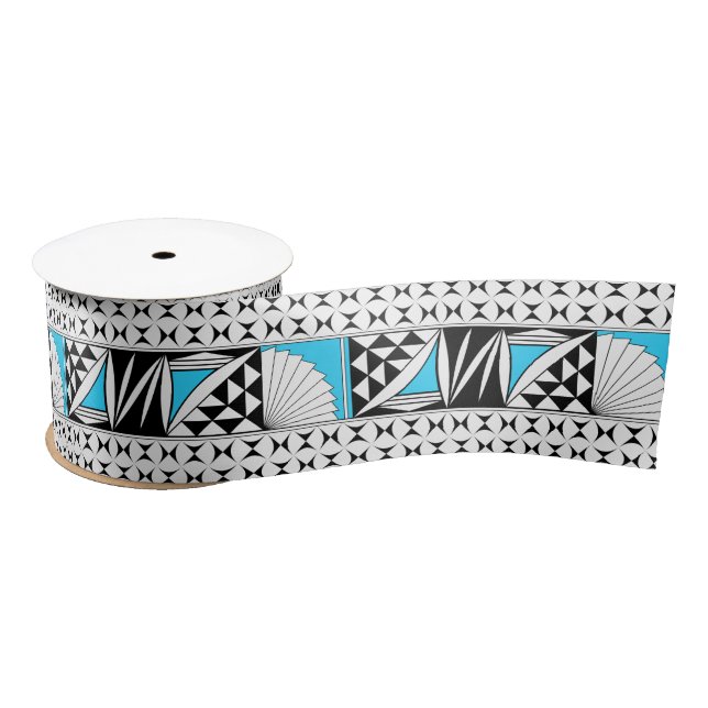 3 Inch Southwest Sunrise in Turquoise Satin Ribbon (Spool)