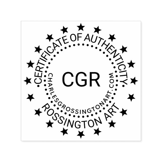 3 Initial Certificate of Authenticity Name URL #5 Self-inking Stamp (Design)