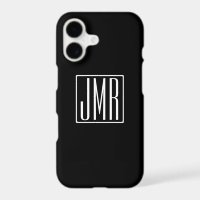 3 Initials Monogram | Black & White (or diy colour